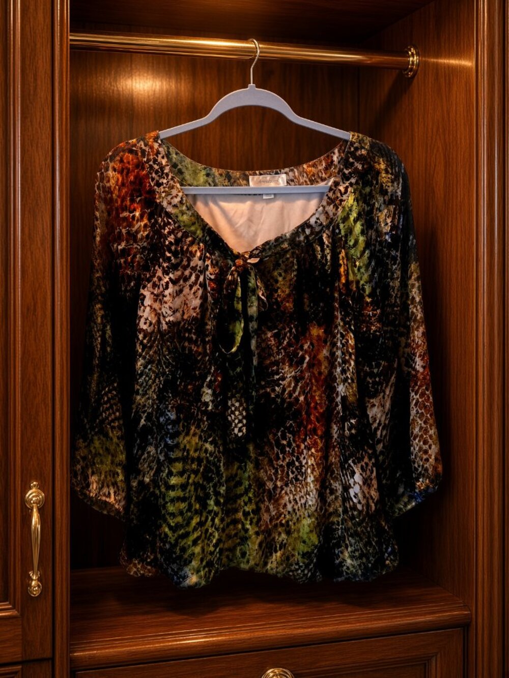 Dressbarn XL Animal Print Blouse